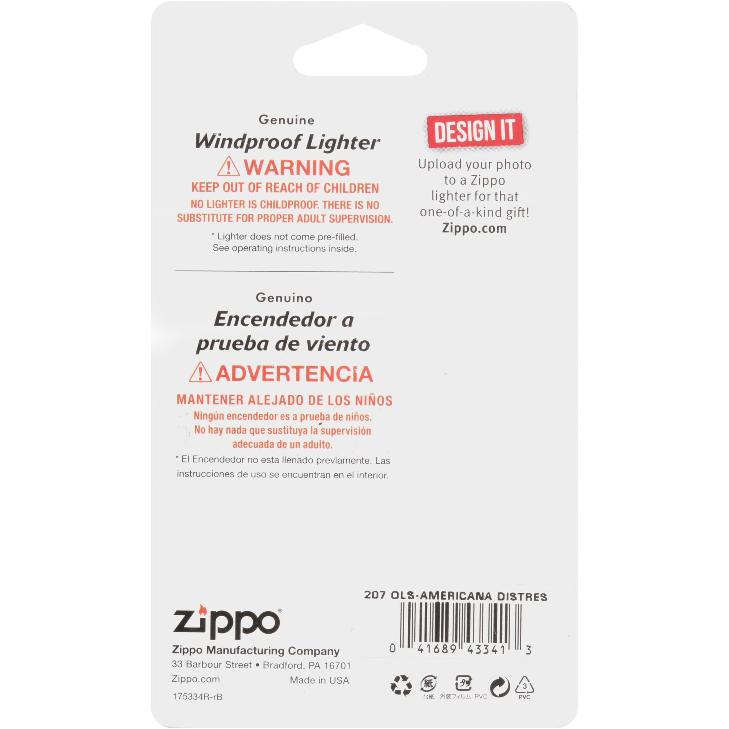 Zippo Regular Distressed Americana Windproof Lighter