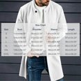 thumbnail image 3 of Fanshiluo Men's Mid‑Length Single Breasted Button Blend Coat, Long Sleeve Casual Outerwear,Size S-3XL, 3 of 7
