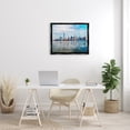 thumbnail image 2 of Stupell Distant New York City Skyline Buildings Travel & Places Painting Black Floater Framed Art Print Wall Art, 2 of 6