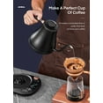 thumbnail image 6 of Electric Gooseneck Kettle Temperature Control, Pour Over Electric Kettle for Coffee and Tea, 100% Stainless Steel Inner, 1200W Rapid Heating, 0.8L, Built-in Stopwatch, Matte Black, 6 of 8