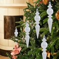 thumbnail image 7 of LGHDIWN 6 Pcs Christmas Finial Ornaments Shatterproof Plastic Finial Ball Drop Ornaments, Christmas Tree Hanging Decorations for Holiday, Vintage Drop Finial Pendant, 7 of 7