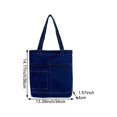 thumbnail image 3 of Jiibva Vintage Denim Splicing Shoulder Bag For Women Fashion Bags Casual Large Capacity Canvas Tote Underarm Shopper Bag, 3 of 7