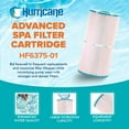 thumbnail image 2 of Hurricane Advanced Spa Filter Cartridge for PWWDFX75, C-6375, and FC-1226, White, 2 Pack, 2 of 11