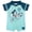 Teal / navy, mickey mouse, variant on Mickey Mouse Mesh Soccer Jersey Athletic Raglan Romper Newborn to Toddler