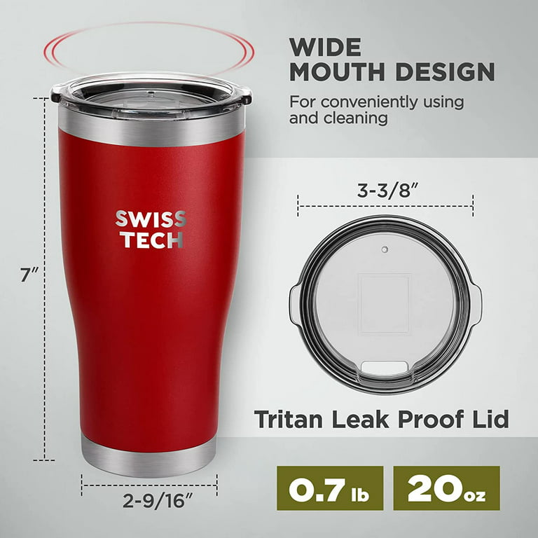Swiss+Tech 10 oz Tumbler Double Wall Vacuum Insulated Tumbler, Stainless  Steel Tumbler with Lid, Cor…See more Swiss+Tech 10 oz Tumbler Double Wall