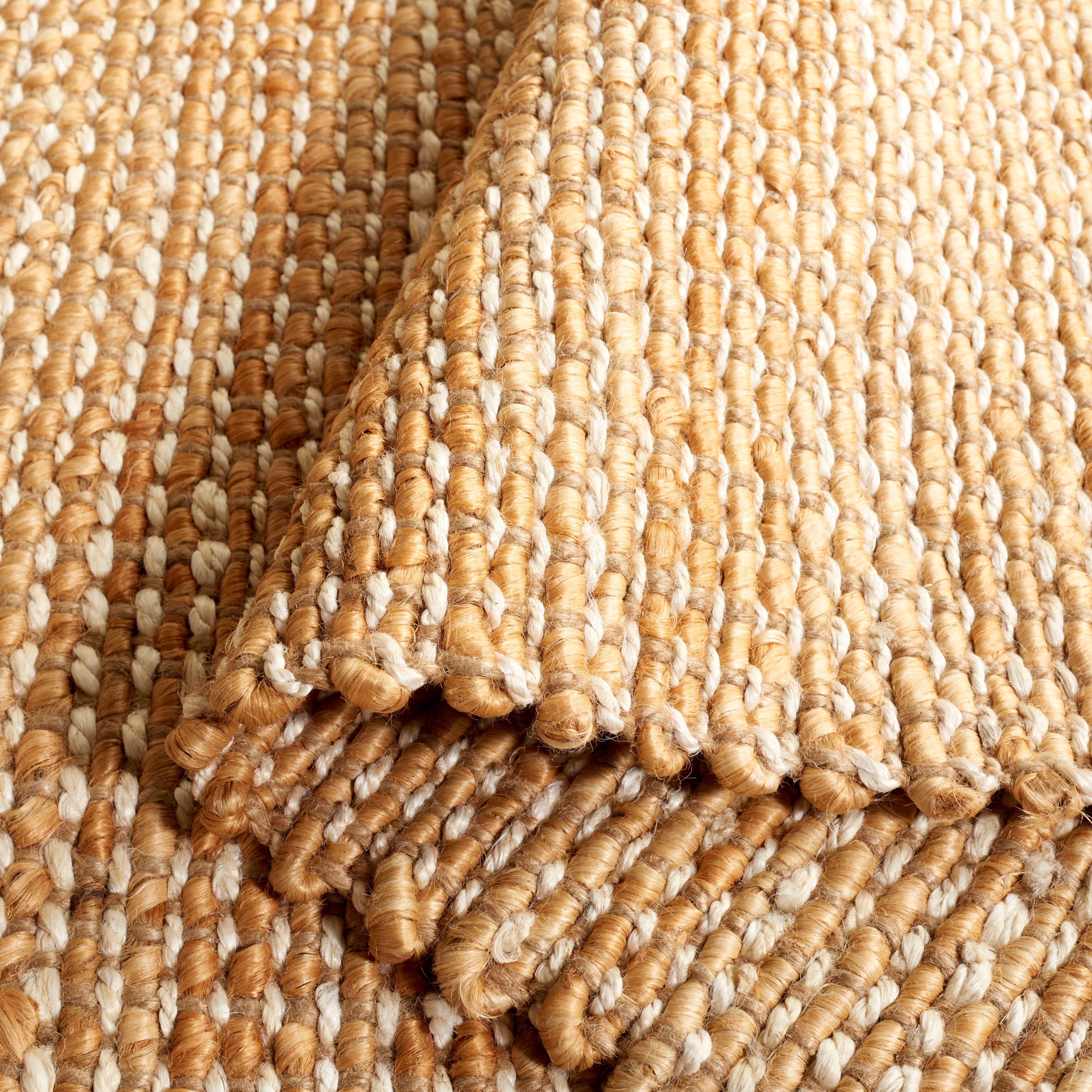 SAFAVIEH Natural Fiber Pierce Solid Area Rug, Natural/Ivory, 8' x 10'