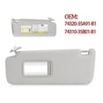 thumbnail image 5 of Car Sun Visor Left Driver & Right Passenger Side With Makeup Mirror For 2010-2023 Toyota 4Runner Replace 74320-35A91-B1 74310-35B01-B1-Main driver-left-grey, 5 of 6