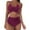 Wine, variant on Oalirro Tankini Swimsuits for Women Gift for Her Women Sexy Soild Print Bikini Set Push Up Bathing Swimwear High waist Swimsuit Black