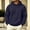 Navy-3, variant on Dxzfnsa Men's Pullover Hoodies Loose Fit Soft Solid Color Hooded Sweatshirt with Pockets Men Casual Long Sleeve Crew Neck Sweatshirts