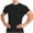 hgg302-Black, variant on Yaoyar Mens Solid Color Quick Dry Short Sleeve Top Athletic Compression Fabric Running Training Sweat Wicking Round Neck T-Shirt