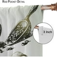 thumbnail image 6 of Vintage Coffee Curtains, Retro Brewing Equipment Doodle Sketch Grinder French Press Plastic Cup Scoop Window Drapes for Kitchen Living Room Bedroom Cafe 2 Panel Set, 84x84 Inch, 6 of 6