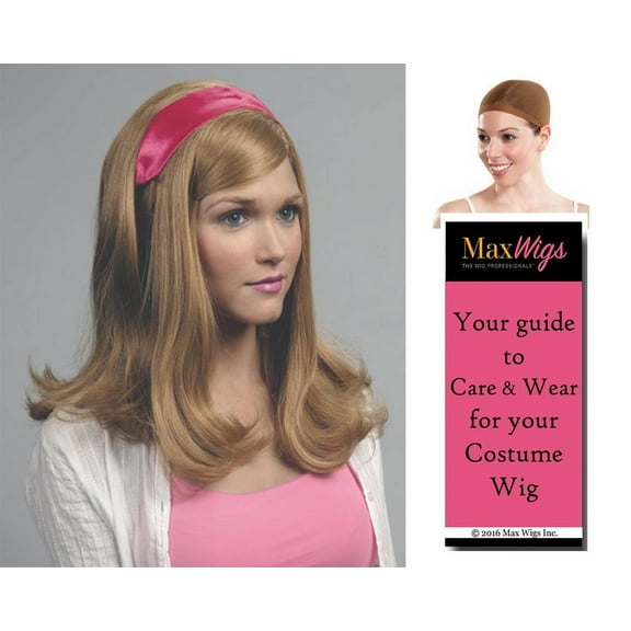 Dafne Mystery Color Strawberry Blonde - Enigma Wigs Dephne Womens Blake Cartoon Gellar Bundle w/ Cap, MaxWigs Costume Wig Care Guide