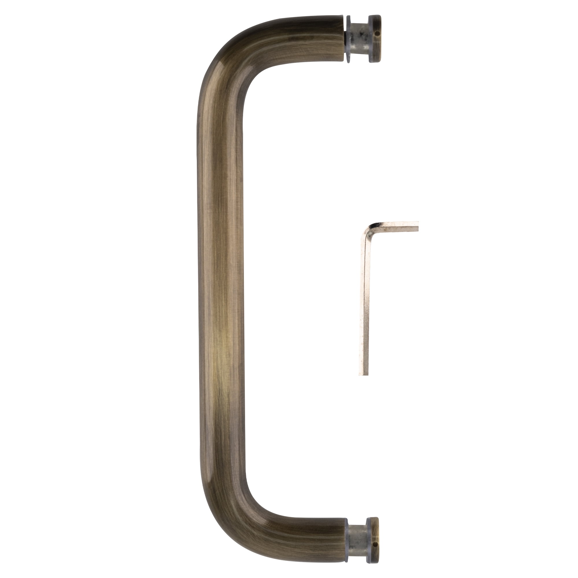 CRL BPS8ABR Antique Brass 8" Single-Sided Solid 3/4" Diameter Pull Handle Without Metal Washers