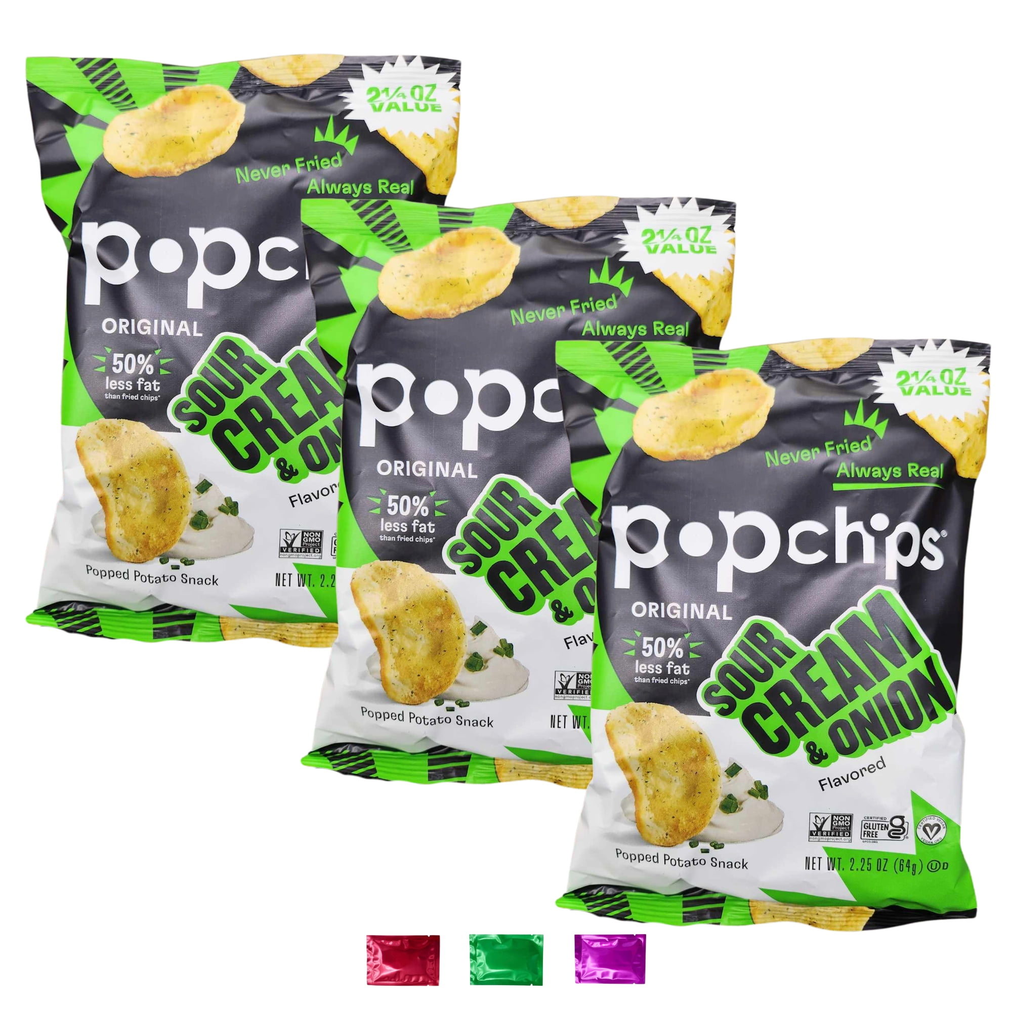 POPCHIPS Barbecue Potato Chips - Gluten Free, Lower Fat Snack, Pack Of 12 (5 Oz Bags) - View #2