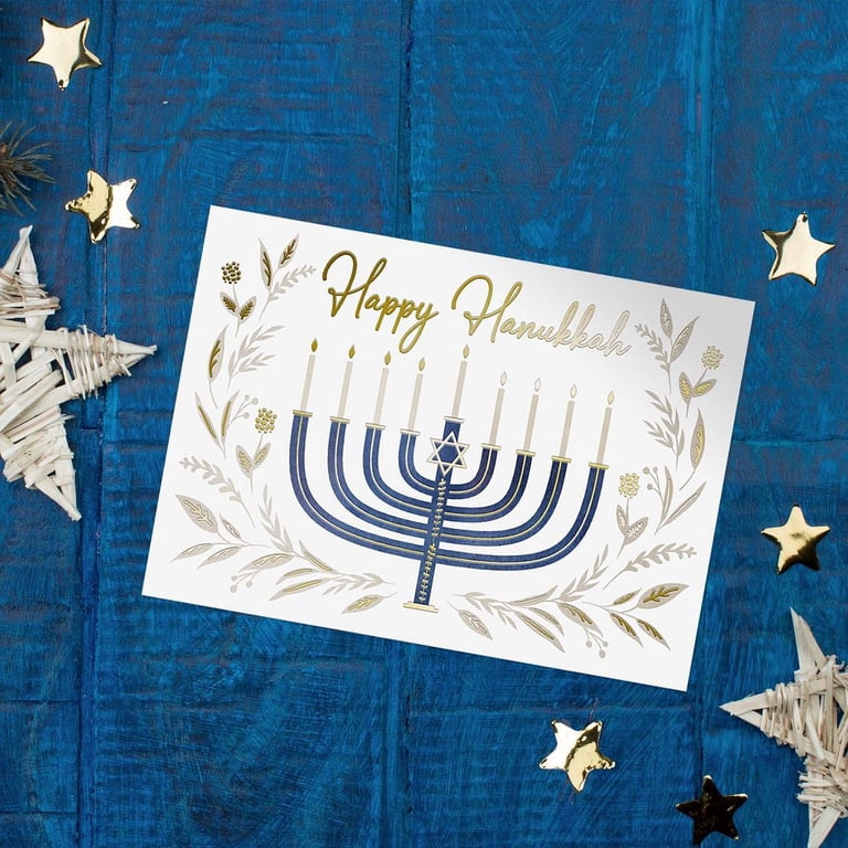 Hanukkah Menorah Greeting Cards, 16 Count Boxed Set photo 6