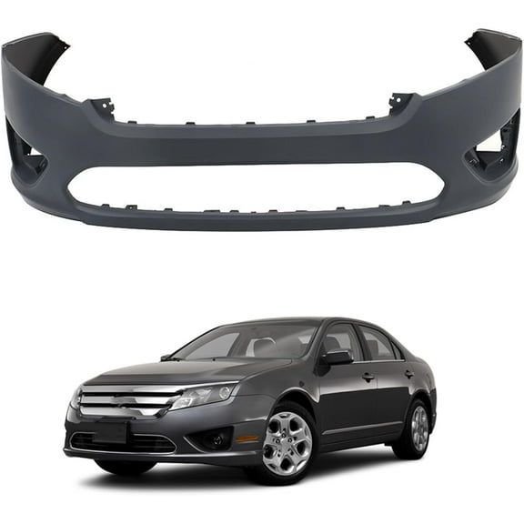 SHZAITOR Bumper Cover Fascia Replacement for Ford Fusion Front Primed 2010 2011 2012 AE5Z17D957BAPTM FO1000650