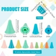 thumbnail image 2 of 54pcs 9 Styles 0.8x0.7 Inch Cone Knitting Needles Point Protectors Multi-Colored Knitting Needles Cap Synthetic Rubber Needle Tip Stoppers for Sewing Knitting Craft, 2 of 6