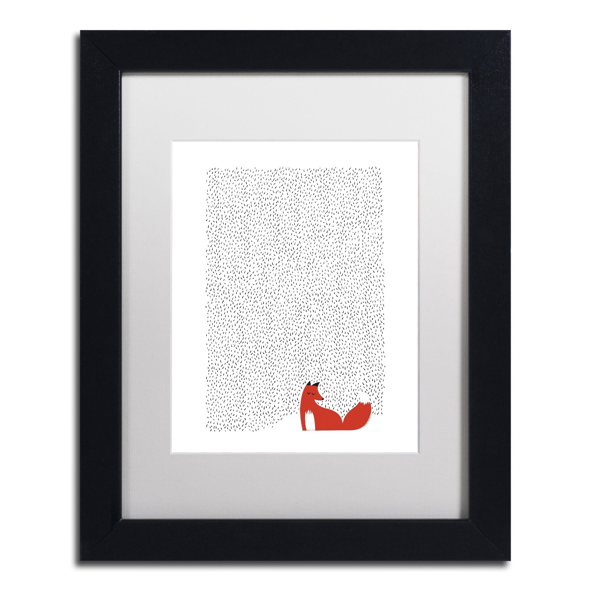 Trademark Fine Art 'Black Grass' Canvas Art by Robert Farkas, White Matte, Black Frame