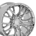 thumbnail image 5 of OE Wheels CV22 18 Inch Rims Fit Corvette C7 Z06 Style 5x120.65 17x9.5 / 18x10.5 Chrome - Hollander 5734 (Set of 4), 5 of 5