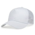 thumbnail image 2 of WEIYLL Baseball Caps for Men Basic Solid Color Light Board Breathable Summer Sunshade Net White Casual Visors Hat One Size, 2 of 3