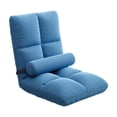 thumbnail image 2 of Silla de suelo con respaldo, sillón reclinable, suave y cómodo para leer, dormitorio, sala de estar acolchada, sillas de juego, sillón tipo sofá Azul, 2 of 8
