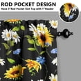 thumbnail image 5 of Country Farmhouse Curtains 24" Short - 3 Panel Bohemian Floral Set with Vintage Botanical Print, Rod Pocket, 5 of 6