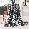 thumbnail image 2 of Black Paw Blanket,Comfortable Soft Lamb Wool Throw Blanket,All Season,Warm Lightweight Blankets for Sofa Bed Couch Living Room Chair,40"x50", 2 of 4