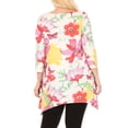thumbnail image 3 of White Mark Women's Plus Size Floral Scoop Neck Tunic Top, 3 of 5