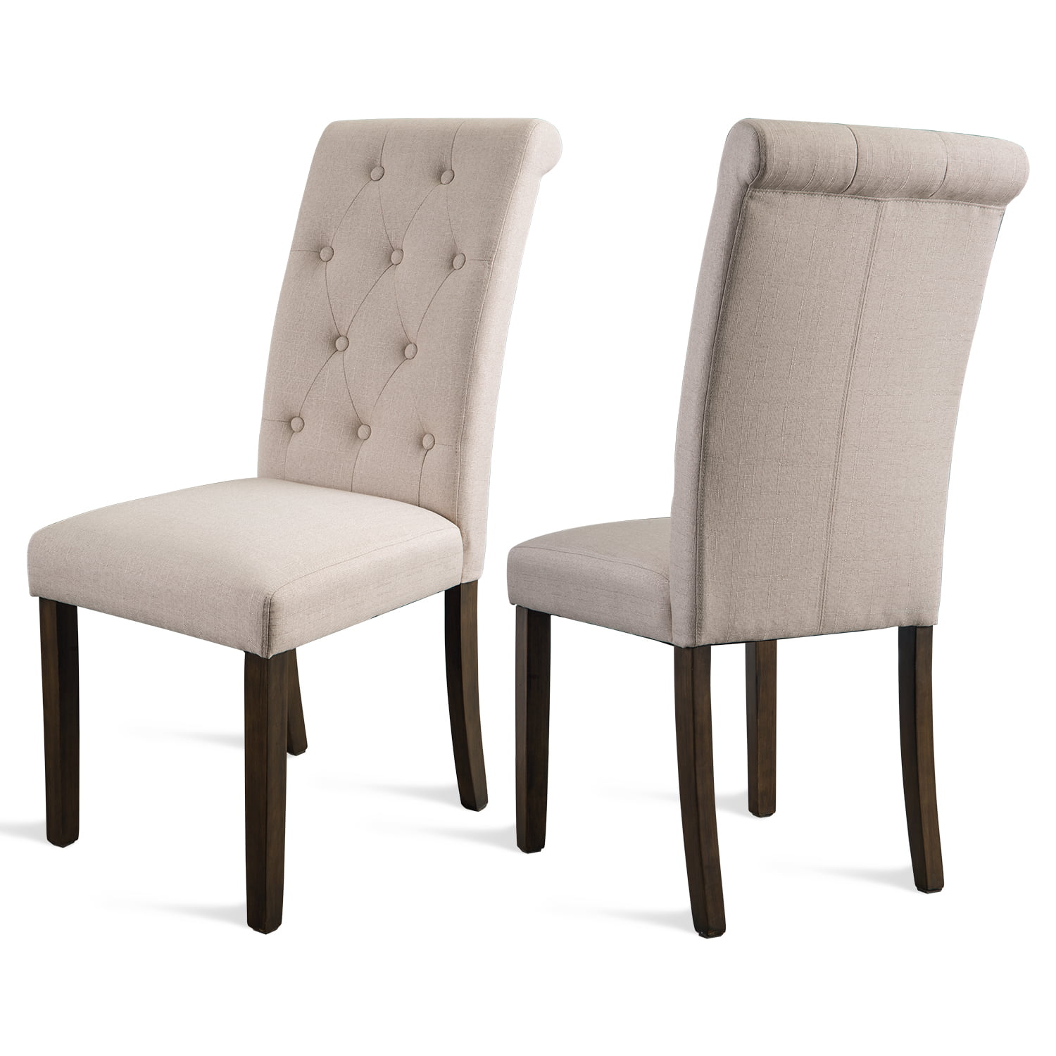 Parsons Tufted Dining Room Chairs, Tufted Dining Room Chairs Set Of 2
