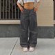 thumbnail image 1 of Pantalones cargo holgados de estilo urbano europeo y americano, pantalones casuales de cintura baja a la moda de otoño, pantalones adelgazantes de talla grande, 1 of 6