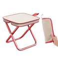 thumbnail image 1 of Tabouret Pliant Rouge Portable Style Sac à Main - Chaise d'Extérieur en Acier au Carbone Haute Résistance et Tissu Oxford 600D, Capacité de Charge 100-150 kg, Poids Léger 460 g, Soutien Stable en X pour le Camping, la Randonnée,, 1 of 6