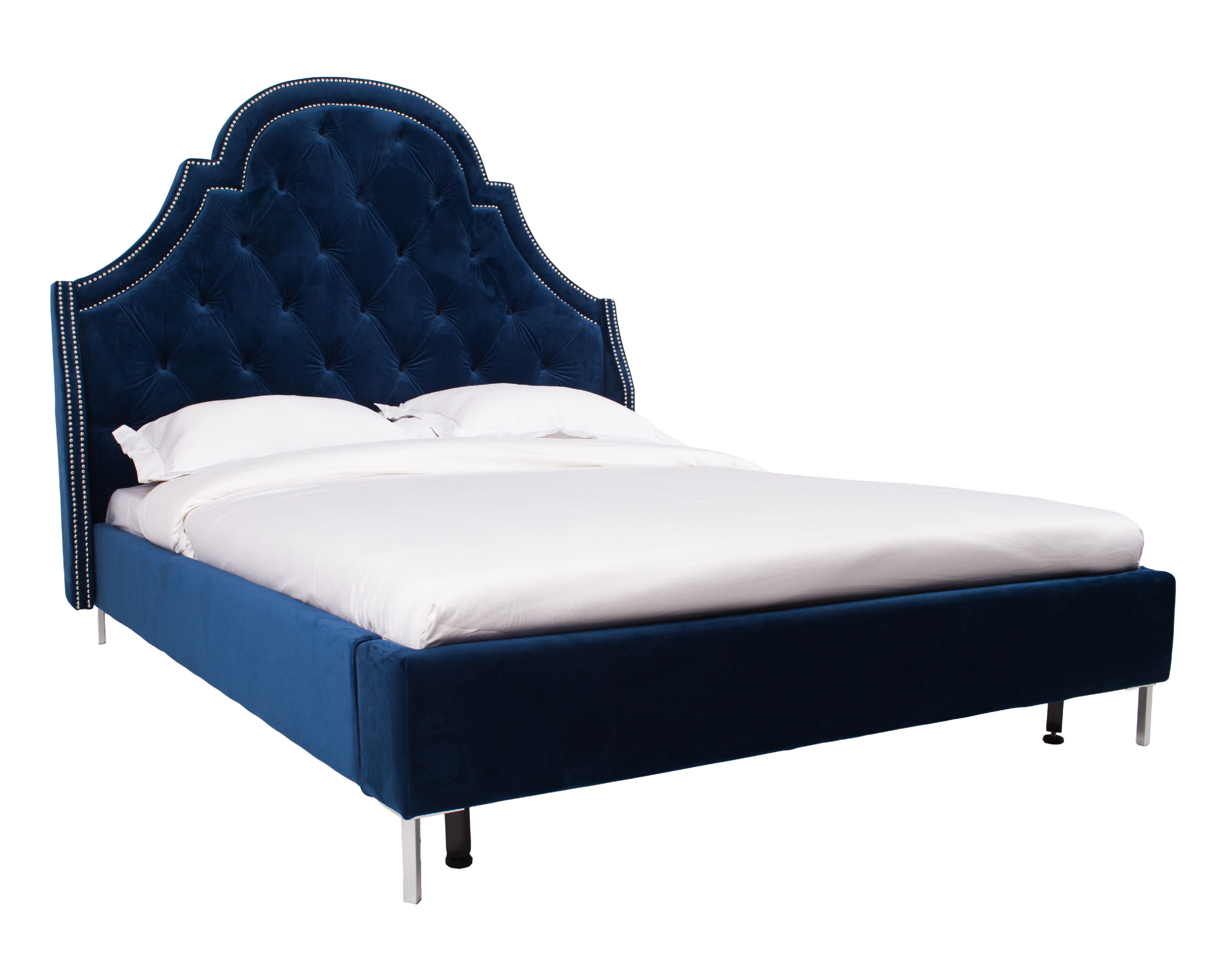 Chic Home Constantine Bed Frame Headboard Velvet Upholstered