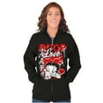 thumbnail image 4 of Cool Kanji Style Betty Boop Love Zip Hoodie Sweatshirt Women Brisco Brands S, 4 of 5