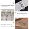 thumbnail image 3 of Mobutofu Curtain Drapery Hooks 50Pcs Stainless Steel Smooth Sliding, 3 of 7