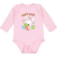 thumbnail image 3 of Inktastic Happy Easter Bunny with Eggs and Carrot Boys or Girls Long Sleeve Baby Bodysuit, 3 of 5
