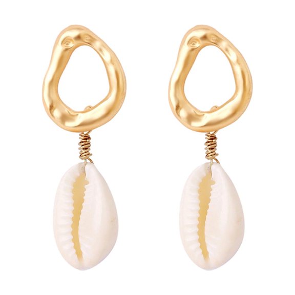 Summer Bohemia Seashell Pearl Stud Earrings for Beach Ocean Jewelry Accessories—Earrings for Women