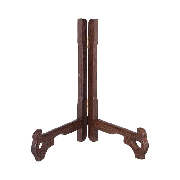 Uxcell Wooden Easel Plate Holder, 8" Small Natural Wood Easels Folding Table Display Stand for Decorative Picture Frame Book Artwork Desktop Ornaments