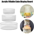 thumbnail image 4 of LAICAIW Acrylic Cake Stand, Acrylic Fillable Cake Stand Cake Riser Cake Tier Decorative Cake Display Stand, Clear Cupcake Stand Cake Holder, Dessert Bakery Stand Rack, Clear Floating Cake Stand, 4 of 7