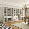 thumbnail image 5 of Kerrogee Large White Buffet Elegant Kitchen Cabinet with Glass Doors Dislplay 31.5", 5 of 5