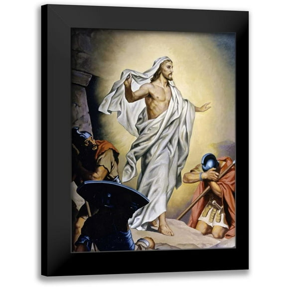 Hofmann, Heinrich 11x14 Black Modern Framed Museum Art Print Titled - The Resurrection of Jesus