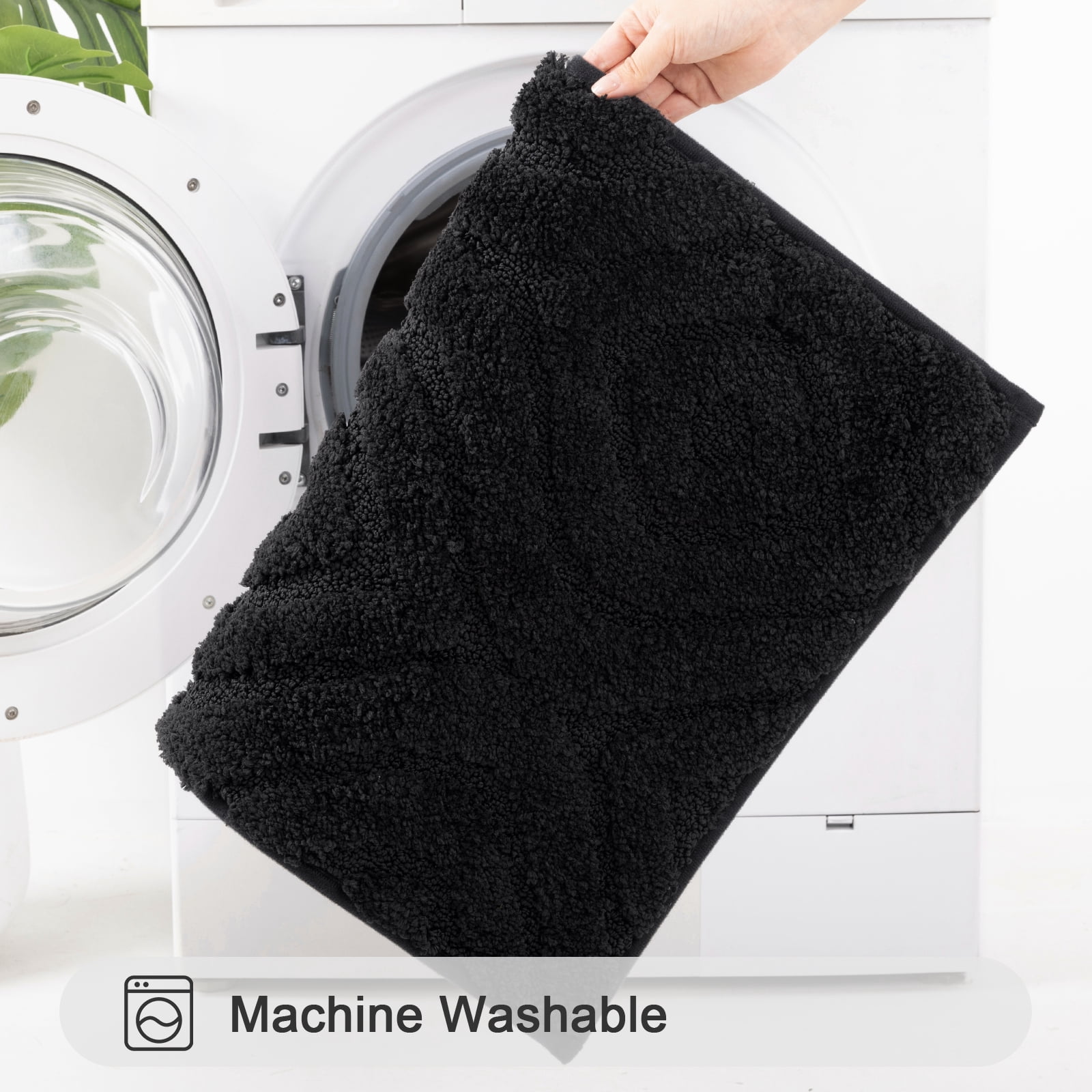 Ileading Bathroom Rugs Sets 4 Piece, Super Soft and Absorbent Non Slip Microfiber Toilet Bathroom Mats
