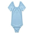 thumbnail image 4 of renvena Girls Children Classic Cotton Short Sleeve Dance Wear Leotard Gymnastics Bodysuit, 4 of 7