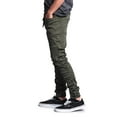 thumbnail image 5 of Victorious Men's Scrunch Stacked Biker Twill Jogger Pants JG882 - Olive - 4X-Large, 5 of 6