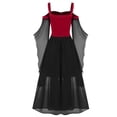 thumbnail image 4 of LINMOUA Robe Gothique d'Halloween pour Femmes Grande Taille à Épaules Dénudées à Manches Papillon, 4 of 8
