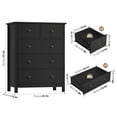 thumbnail image 3 of Homfa Dresser of 5 Drawers, Dresser Chest with Easy Pull Handle for Bedroom, Living Room, Black, 3 of 7