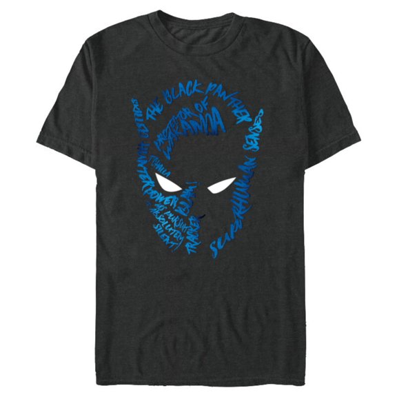 Marvel Black Panther Silhouette Mask - Short Sleeve Blended T-Shirt for Adults - Customized-Dark Heather