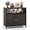 Brown, variant on RELAX4LIFE Wicker Outdoor Bar Cabinet - PE Rattan Patio Bar Table w/Acacia Wood Countertop, Open Shelf & 2 Doors, Buffet Sideboard Organizer for Garden Backyard Pool, Outside Storage Cabinet (Grey)