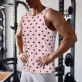 thumbnail image 5 of Lsque Cute Cat Pattern Mens Tank Tops Muscle Athletic Quick Dry Sleeveless Workout Fitness T Shirts Beach Tank Top, Loose-fit Sleeveless Shirt for Men-Medium, 5 of 7