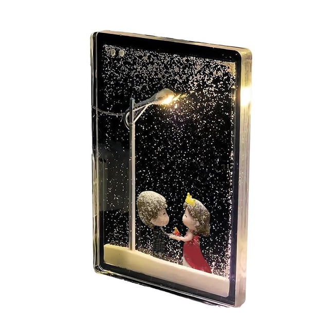 Noche Nevada Luz Nocturna Fluida Paisaje Nevado Pequeña Farola Paquete De Materiales Diy Hechos A Mano Para Novias Y Amigos