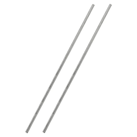 3mm x 300mm 304 Stainless Steel Solid Round Rod for DIY Craft - 2Pcs
